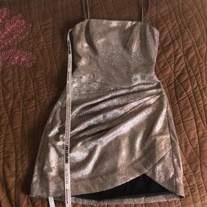 House of CB London Sparkly Mini Drape Dress
